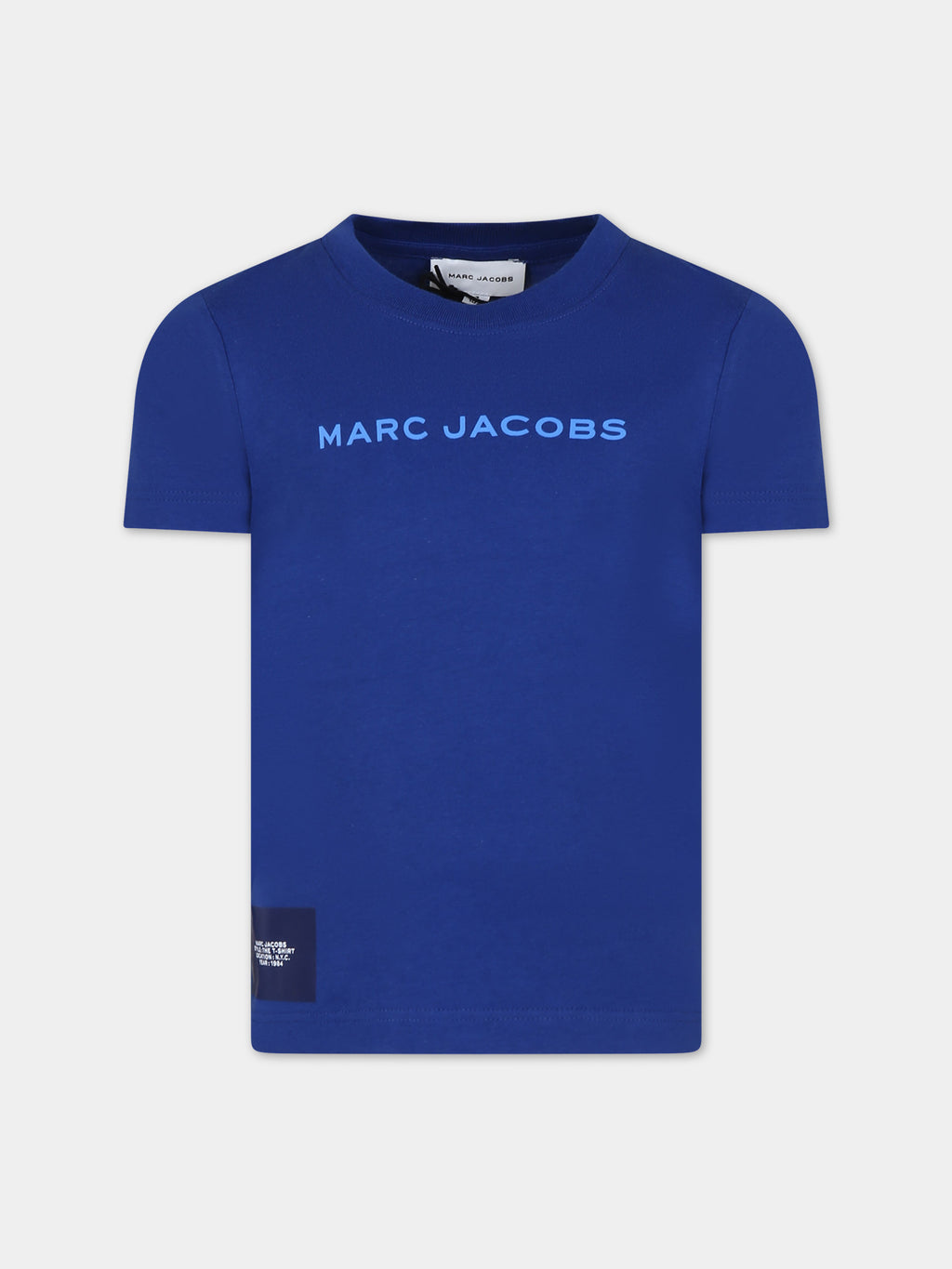 Blue t-shirt for kids with logo print